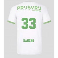 Camisa de Futebol Feyenoord David Hancko #33 Equipamento Alternativo 2023-24 Manga Curta